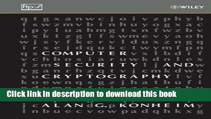 Download Computer Security and Cryptography PDF Free