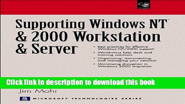 Read Supporting Windows NT and 2000 Workstation and Server Ebook Free