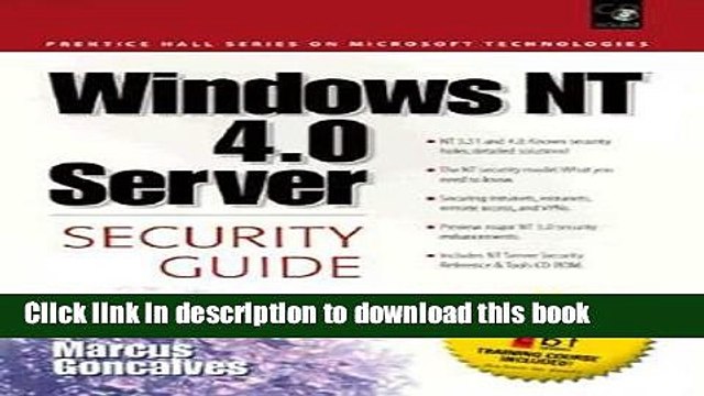 Read Windows Nt 4.0 Server Security Guide (Prentice Hall Series on Microsoft Technologies) Ebook