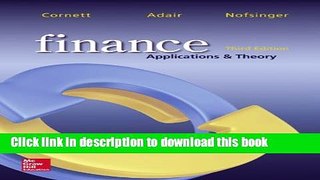 Read Finance: Applications and Theory (McGraw-Hill/Irwin Series in Finance, Insurance, and Real