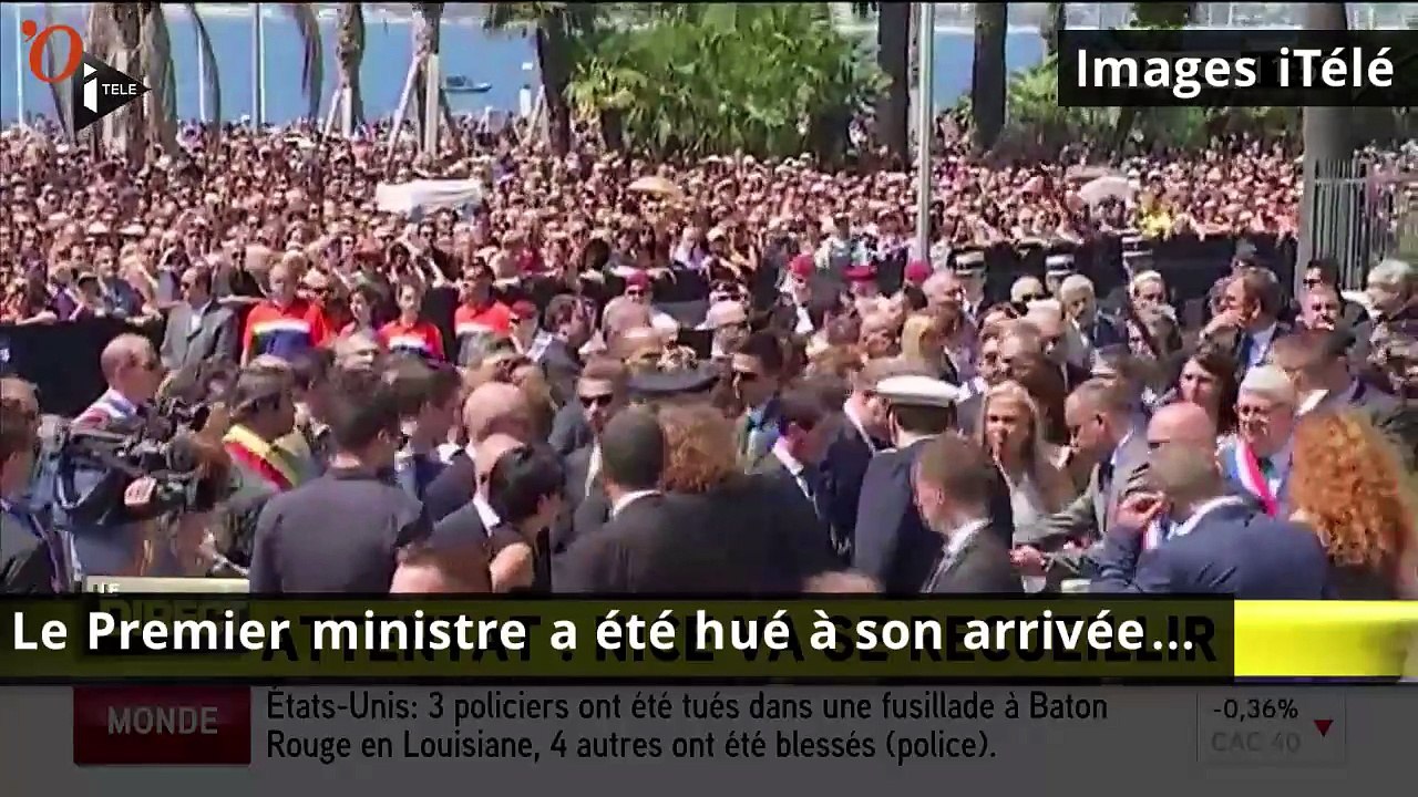 Nice : Manuel Valls copieusement hué durant l'hommage aux victimes