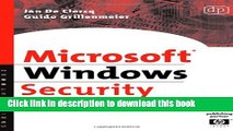 Read Microsoft Windows Security Fundamentals: For Windows 2003 SP1 and R2 Ebook Free