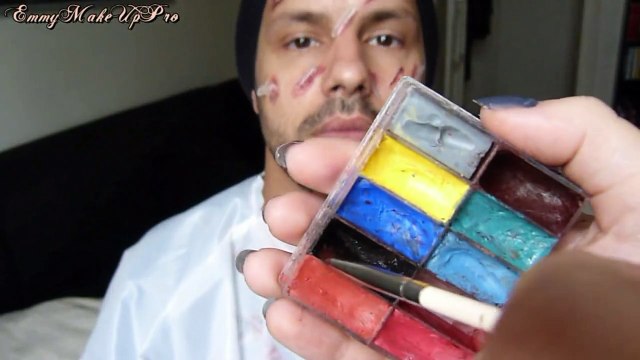 Maquillage Effets Spéciaux : Eclats de Verre sur Nicolas Suret