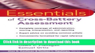 Download Book Essentials of Cross-Battery Assessment (Essentials of Psychological Assessment) PDF