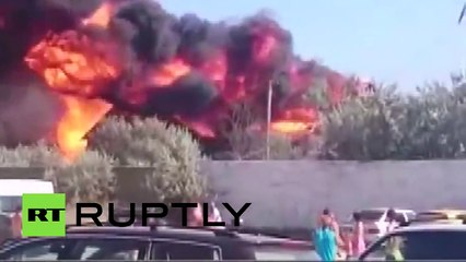 Impactantes imágenes de un incendio que envolvió un festival de música