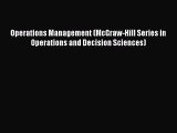 READ FREE FULL EBOOK DOWNLOAD  Operations Management (McGraw-Hill Series in Operations and