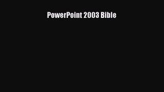 Free Full [PDF] Downlaod  PowerPoint 2003 Bible  Full Ebook Online Free