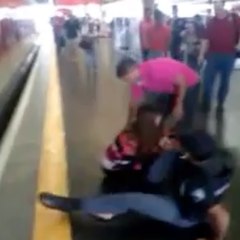 A tragedy prevented at the very last moment in a train station