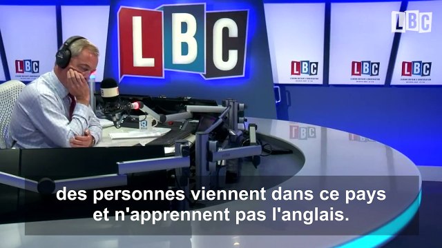 Cet auditeur tient un point face au populiste britannique Nigel Farage