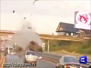Dunya News- Watch dangerous road accident.