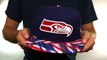 Seahawks 'USA WAIVING-FLAG' Navy Fitted Hat by New Era