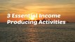 3 Essential Income Producing Activities