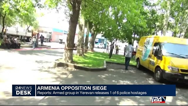 Armenia opposition siege: armed group in Yerevan releases 1 of 6 police hostages