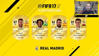REAL MADRID PLAYER RATING PREDICTIONS w- RONALDO AND BALE! FIFA 17
