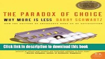 [PDF] The Paradox of Choice: Why More Is Less Free Books