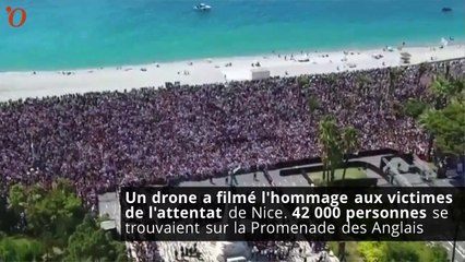 Hommage à Nice : une marée humaine filmée par un drone