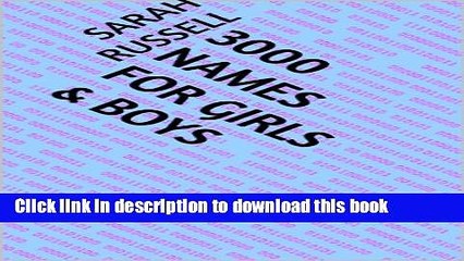 Download 3000 Names for Girls   Boys Free Books