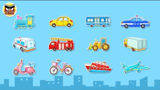 Vehicles for Kids - Fire truck, Police cars - Transportation Names and Sounds - Learning videos