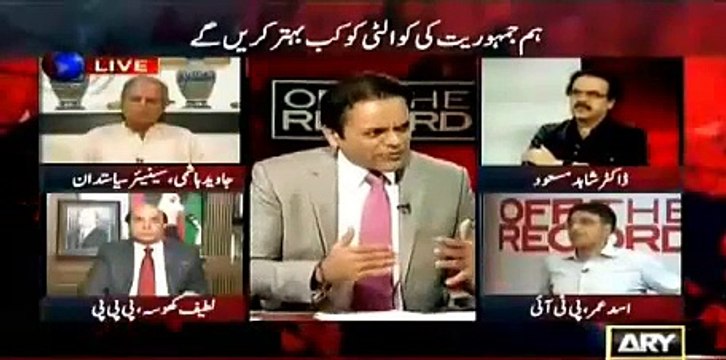 Pakistani public will not lay in front of tanks if Army takes over , the public will be behind the tanks for push them forward - Asad Umar and Dr Shahid Masood's analysis