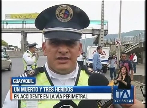 Un muerto y tres heridos deja accidente de tránsito en Guayaquil