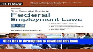 Read Essential Guide to Federal Employment Laws  Ebook Free
