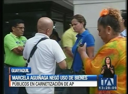 Marcela Aguiñaga negó el uso de bienes públicos en carnetización de AP