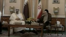 أرشيف- مباحثات بين أمير دولة قطر والرئيس الإيراني