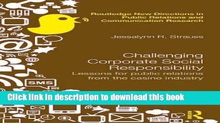 Read Challenging Corporate Social Responsibility: Lessons for public relations from the casino
