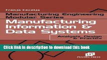 Read Manufacturing Information and Data Systems: Analysis, Design and Practice (Manufacturing