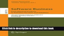 Read Software Business. From Physical Products to Software Services and Solutions: 4th