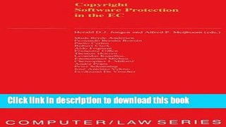 Read Computer Law Series: Copyright Software Protection In Ec Vol 12 (Series on International