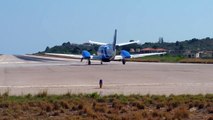 Reims-Cessna F406 Caravan II Hellenic Coastguard takeoff from Skiathos airport.