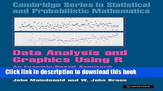 Read Data Analysis and Graphics Using R: An Example-Based Approach (Cambridge Series in