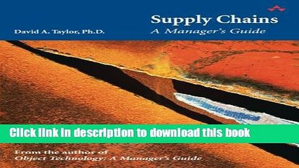 Read Supply Chains: A Manager s Guide Ebook Free