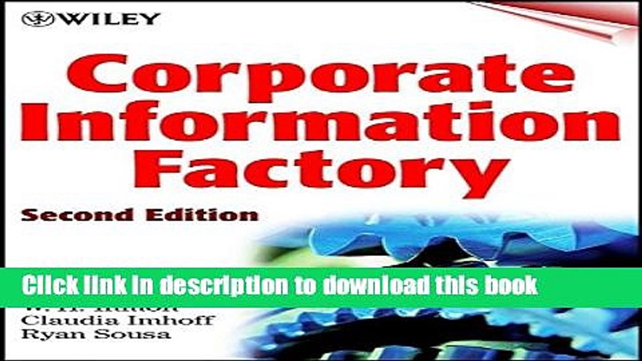 Read Corporate Information Factory Ebook Free