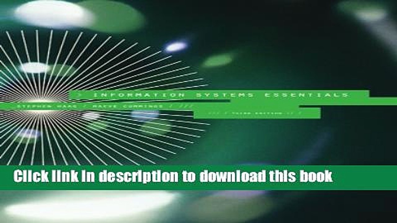 Read Information Systems Essentials Ebook Free