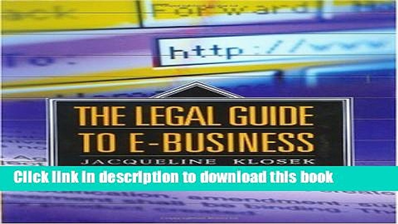 Read The Legal Guide to E-Business  PDF Online