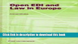 Download Open Edi and Law in EUrope A Regulatory Framework (Studies in Social Policy)  PDF Free