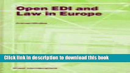 Download Open Edi and Law in EUrope A Regulatory Framework (Studies in Social Policy)  PDF Free