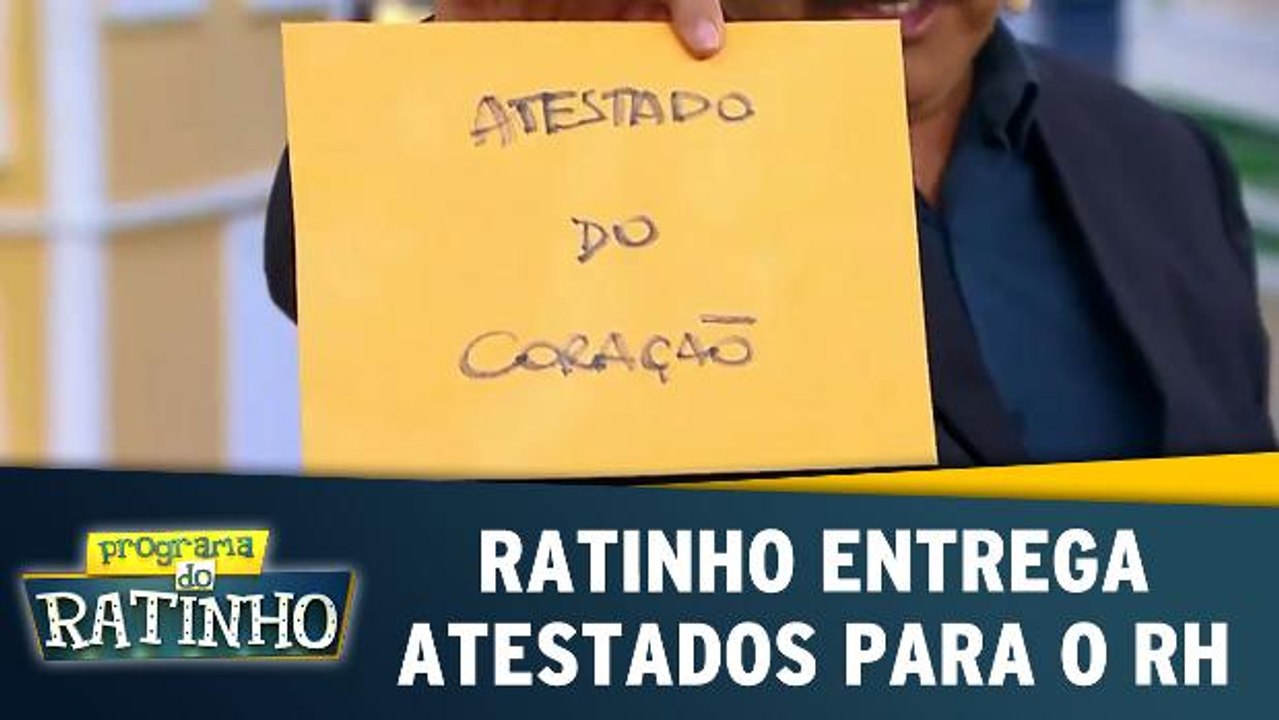Ratinho entrega atestados para o RH