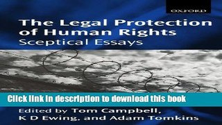 Read The Legal Protection of Human Rights: Sceptical Essays  Ebook Free