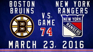 03-23-16 Rangers Pre-Game BOS-NYR