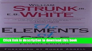 Read The Elements of Style (4th Edition)  Ebook Free