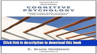 Read Cognitive Psychology: Connecting Mind, Research and Everyday Experience  Ebook Free