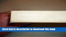 Read Book Dyslexia: Theory and Research ebook textbooks