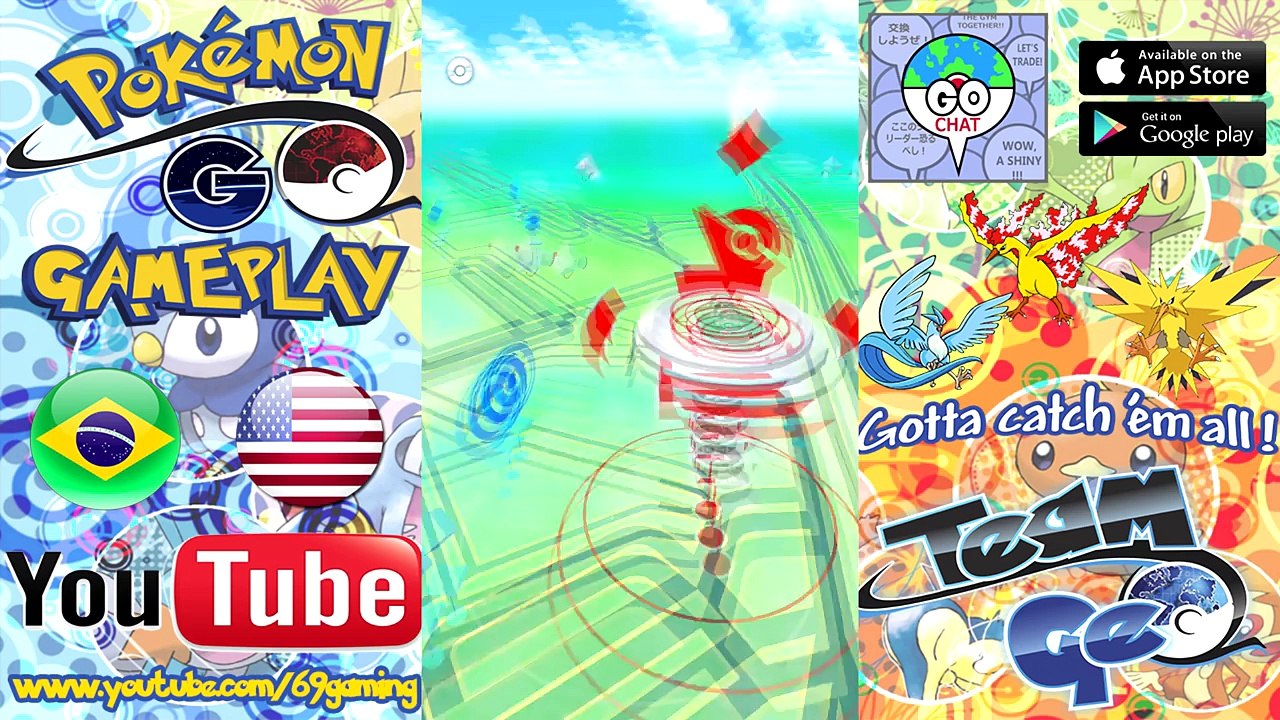 Primeira Gameplay Pokemon Go (Level 9) Tomando um ginásio em dupla Video Video