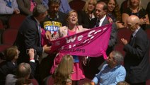 Protester interrupts Jeff Sessions's speech