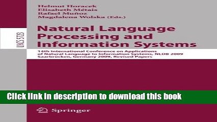 Read Natural Language Processing and Information Systems: 14th International Conference on