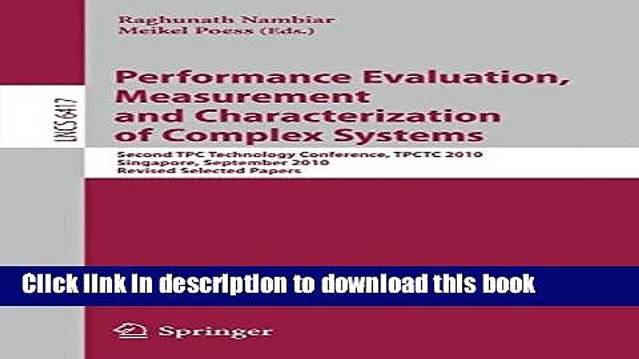 Read Performance Evaluation and Benchmarking: Second TPC Technology Conference, TPCTC 2010,