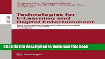 Read Technologies for E-Learning and Digital Entertainment: Third International Conference,